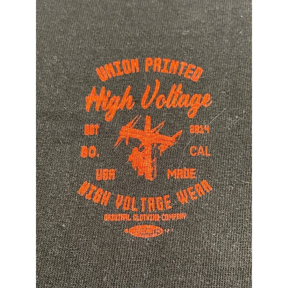 High Voltage Wear shirt mens XL short sleeve Union Made USA set of 2 Bayside - Picture 8 of 16